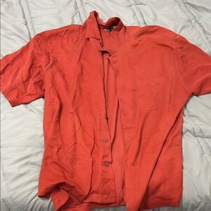 Tommy Bahama Red Casual Button Down Shirt Lightweight